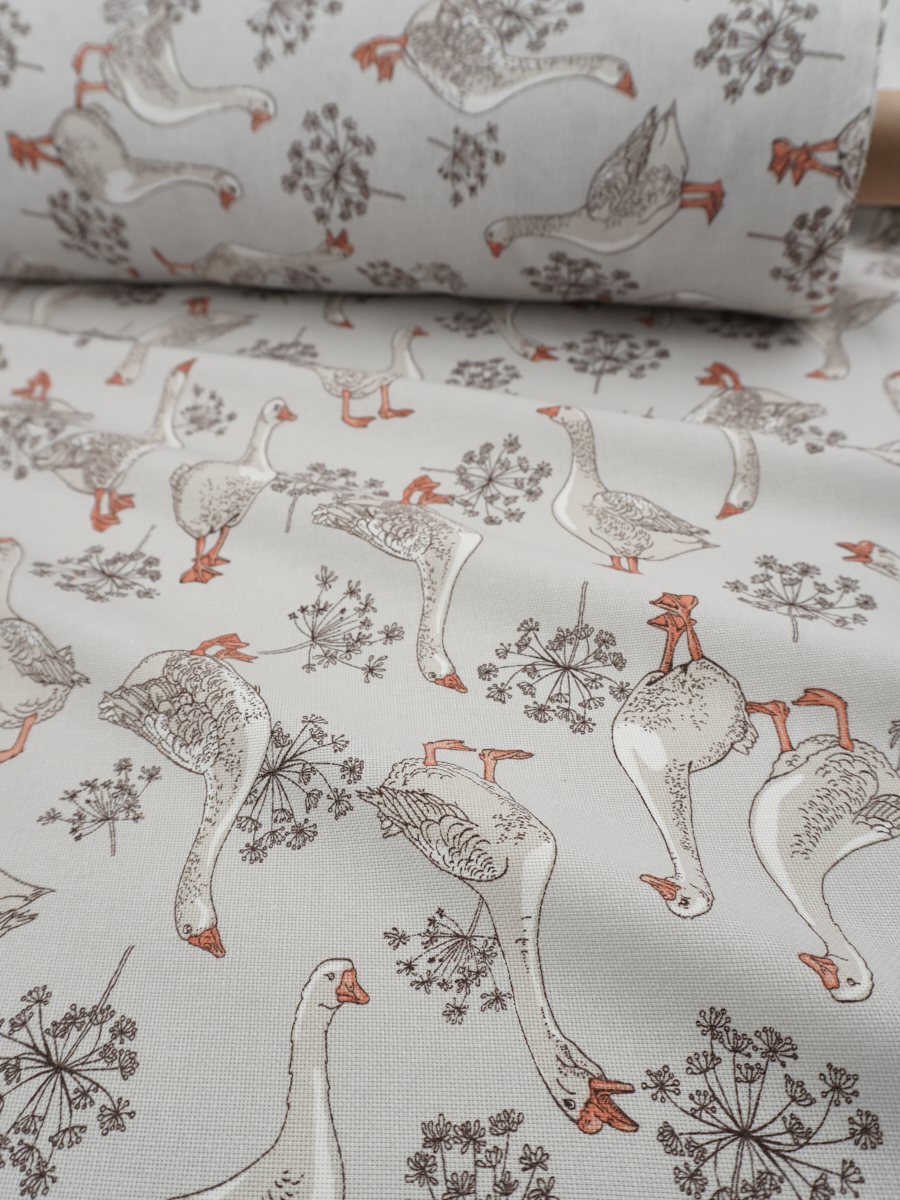 Рогожка "Гуси", ш.1.5м, хлопок-100%, 170гр/м.кв