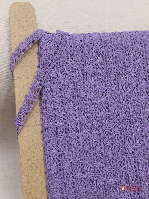 Кружево цв.темная сирень, ш.13мм, хлопок-90%, п/э-10%, рис.057/27