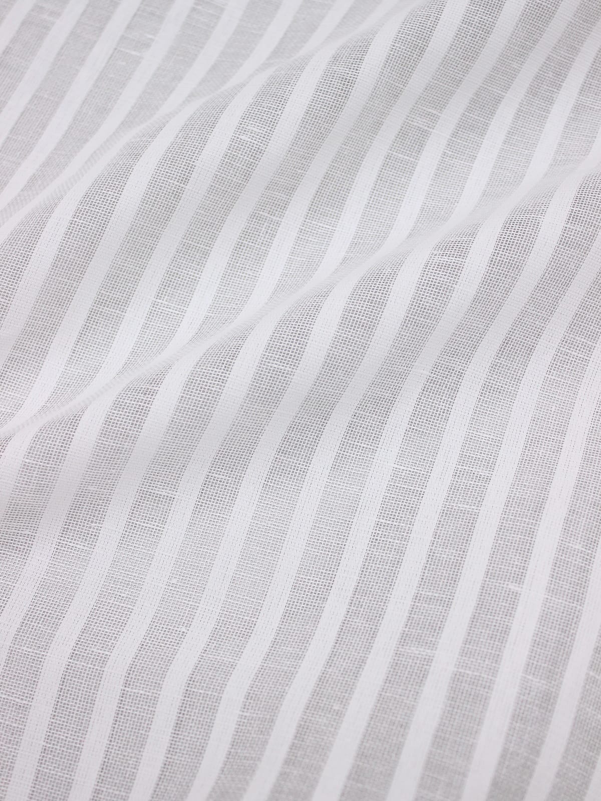 Полулен декоративный "Сетка в узкую полоску" цв.белый, ш.2.6м, лен-44%, хлопок-56%, 105гр/м.кв