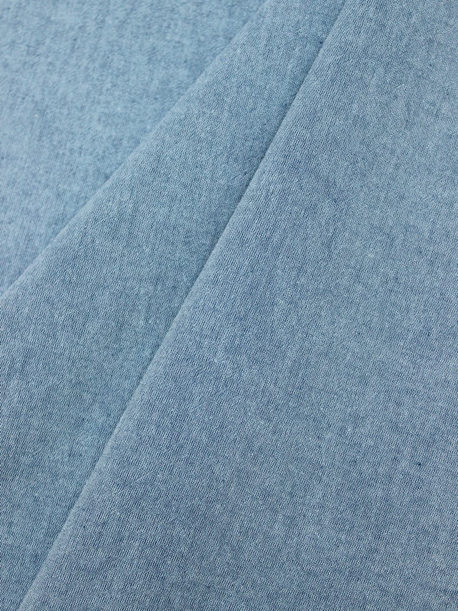 Вареный (стираный) хлопок цв.Лазурно-серый меланж, ш.2.5м, хлопок-100%, 115гр/м.кв