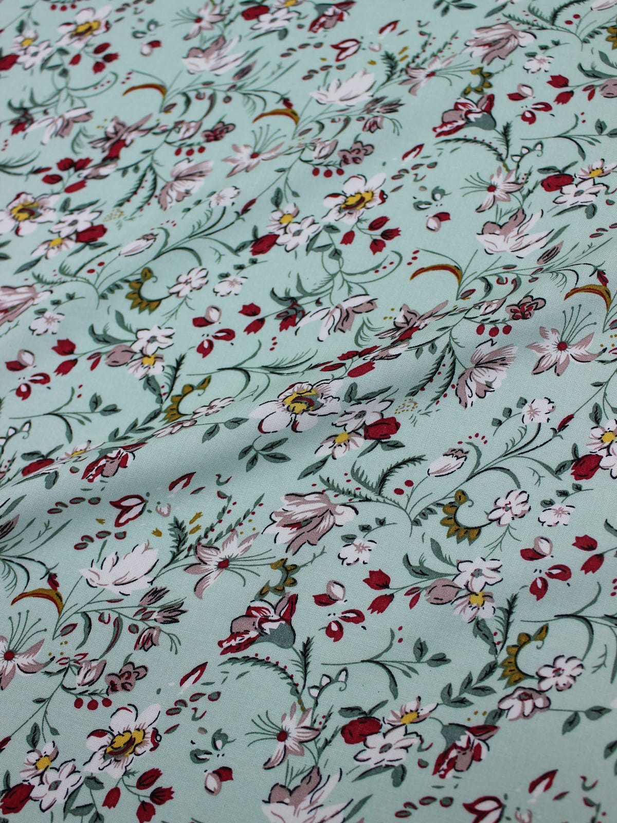 Штапель "Марисоль" цв.мятный, ш.1.43м, вискоза-100%, 90гр/м.кв