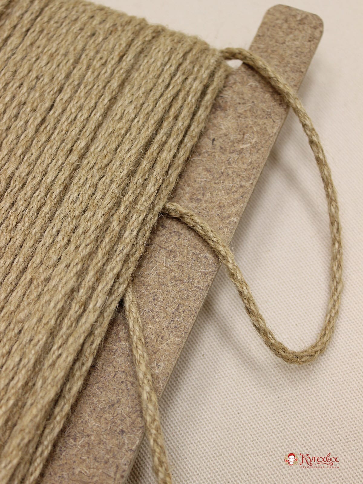 Шнур джутовый плетеный, 4мм, джут-100%