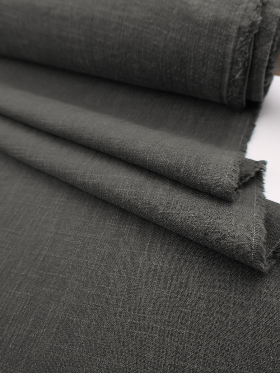 Крапива Рами (Ramie)-диагональ, цв.Темный графитово-зеленый, ВИД2, ш.1.35м, крапива-100%