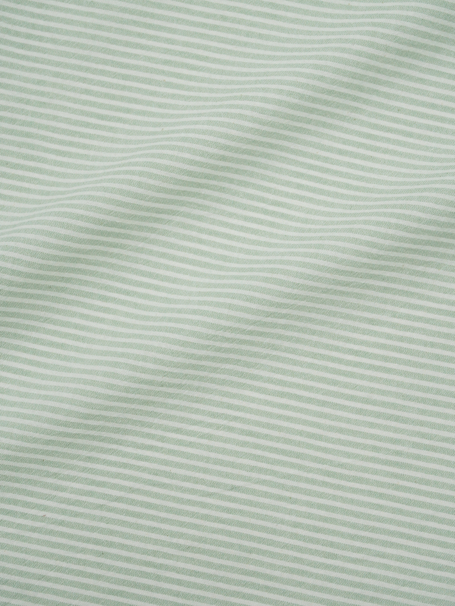 Вареный (стираный) хлопок "Белая полоска на морозно-мятном меланже", ш.2.5м, хл-100%, 125гр/м.кв