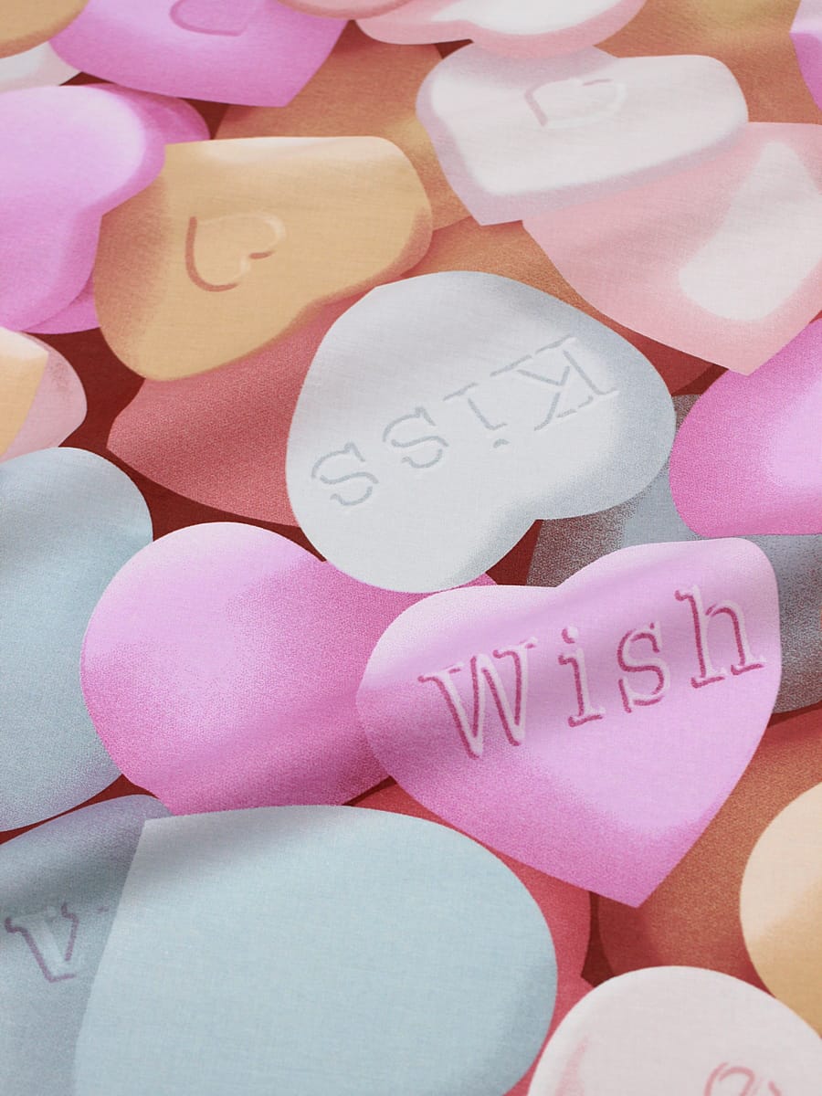 Перкаль "Симпатия - сердца", (комп), ш.2.2м, хлопок-100%, 110гр/м.кв