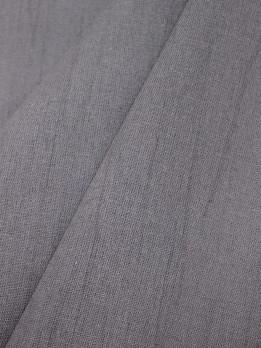 Мерный лоскут(ткань в отрезах)- Хлопколен винтаж (жгутовое окраш) цв.Графитово-серый с фиолетовым от