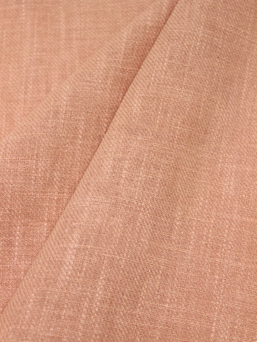 Мерный лоскут - Крапива Рами (Ramie)-диагональ, цв.Пыльный розово-персиковый-2, ш.1.38м, кр-100%