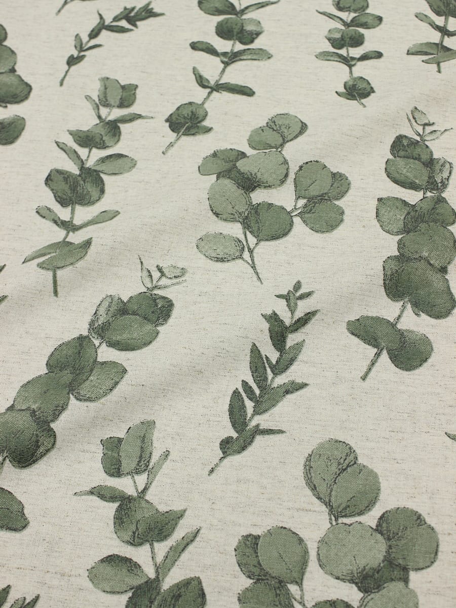 Мерный лоскут (ткань в отрезах)  Полулен "Аккорды эвкалипта" (на суровом), ш.1.5м, лен-30% хл-70%