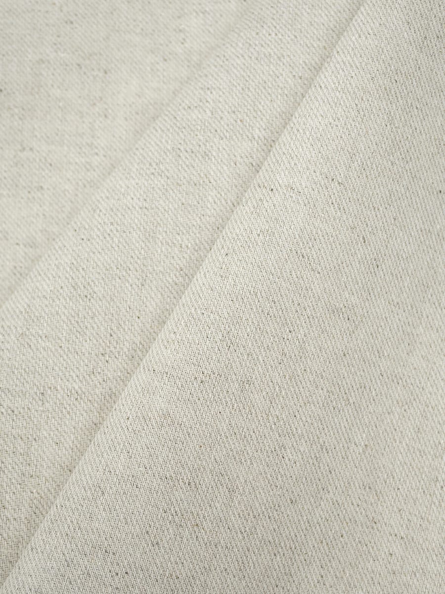 Мерный лоскут (ткань в отрезах) - Полульняная саржа цв.Суровый, ш.1.6м, лен-32%, хл-68%, 175гр/м.кв