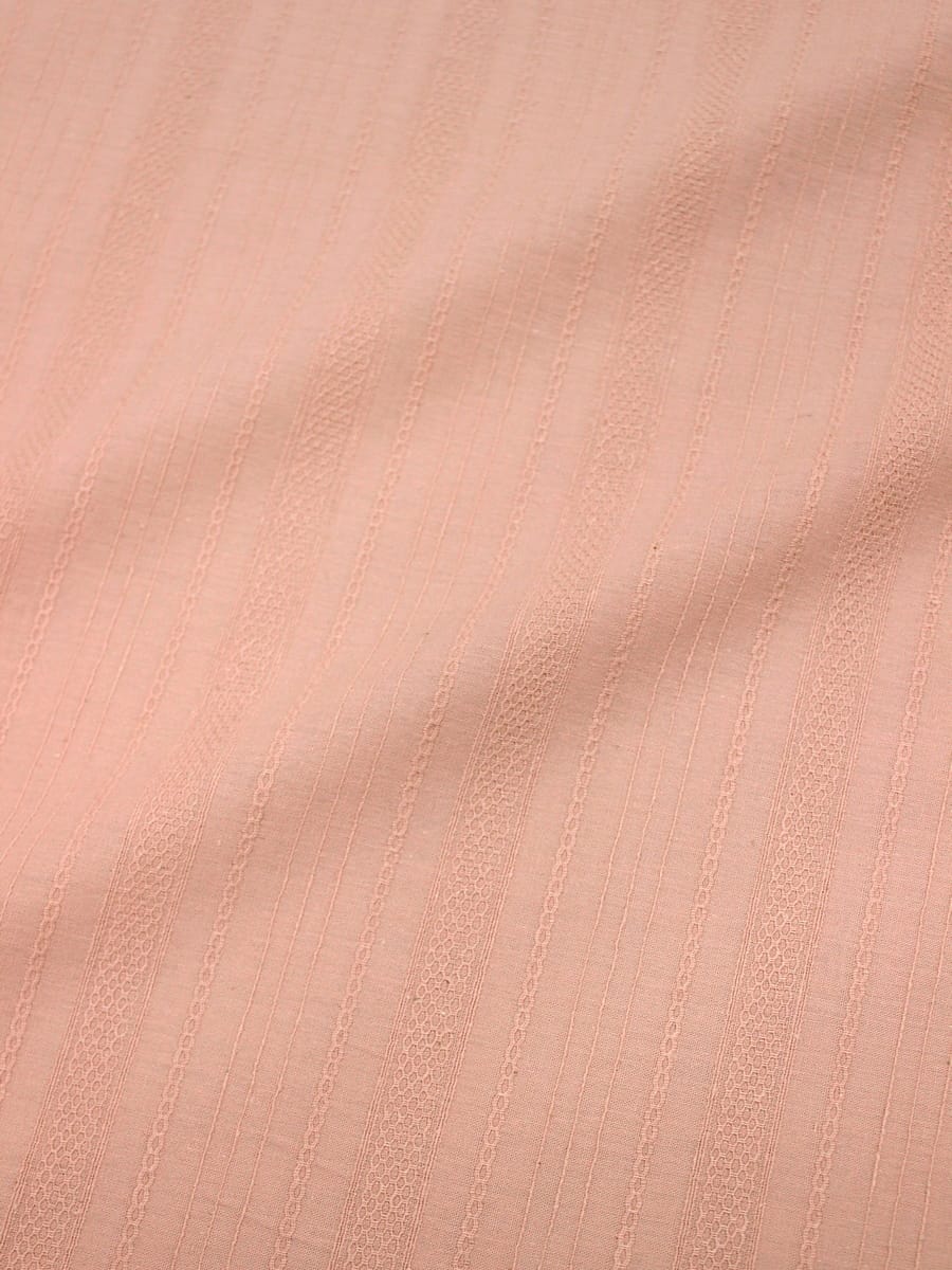 Фактурный хлопок "Рельефные полоски" цв.Пыльный розово-персиковый , ш.1.45м, хл-100%, 115гр/м.кв