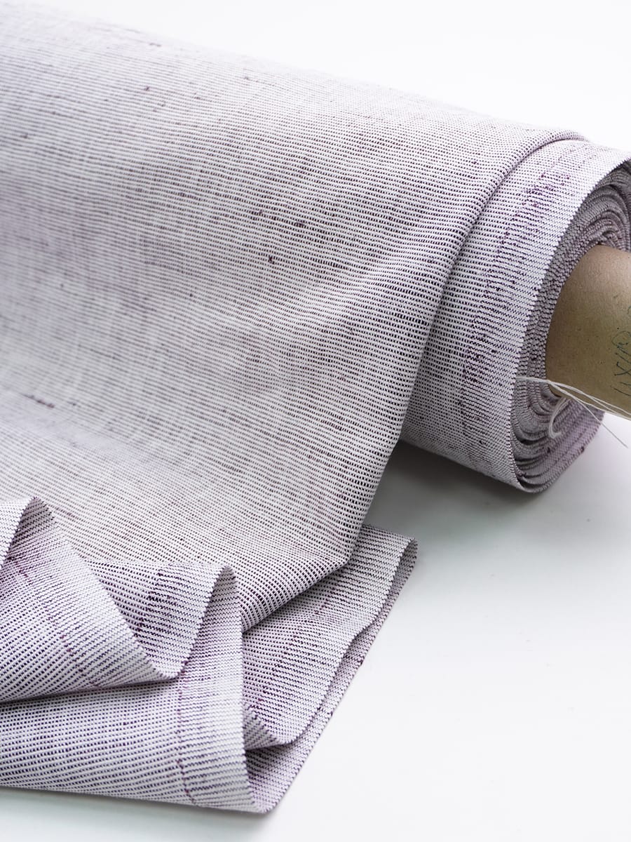 Полулен "Меланж цв.бордовый/белый", ш.1.5м, лен-30%, хлопок-70%, 145гр/м.кв