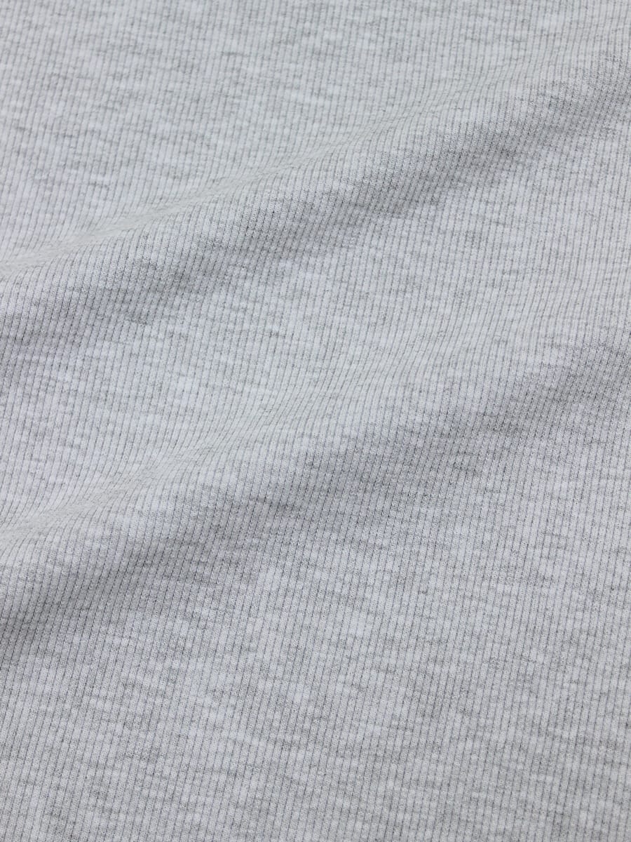 Кашкорсе цв.Св.серый меланж, ш.1.12м (0.56м*2 чулок), Пенье, хлопок-95%, лайкра-5%, 390гр/м.кв