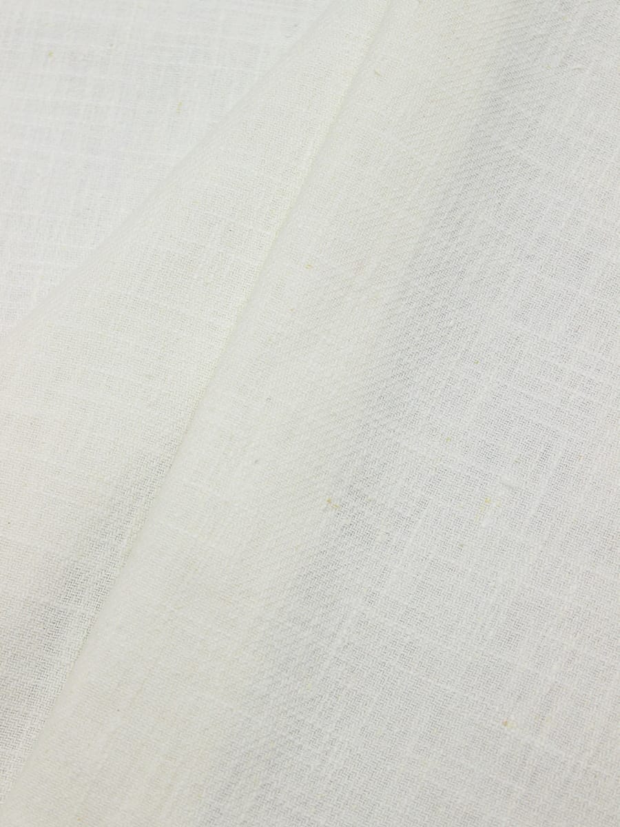 Крапива Рами (Ramie)-диагональ, цв.Сливочный пломбир, СОРТ2, ш.1.35м, крапива-100%, 240гр/м.кв