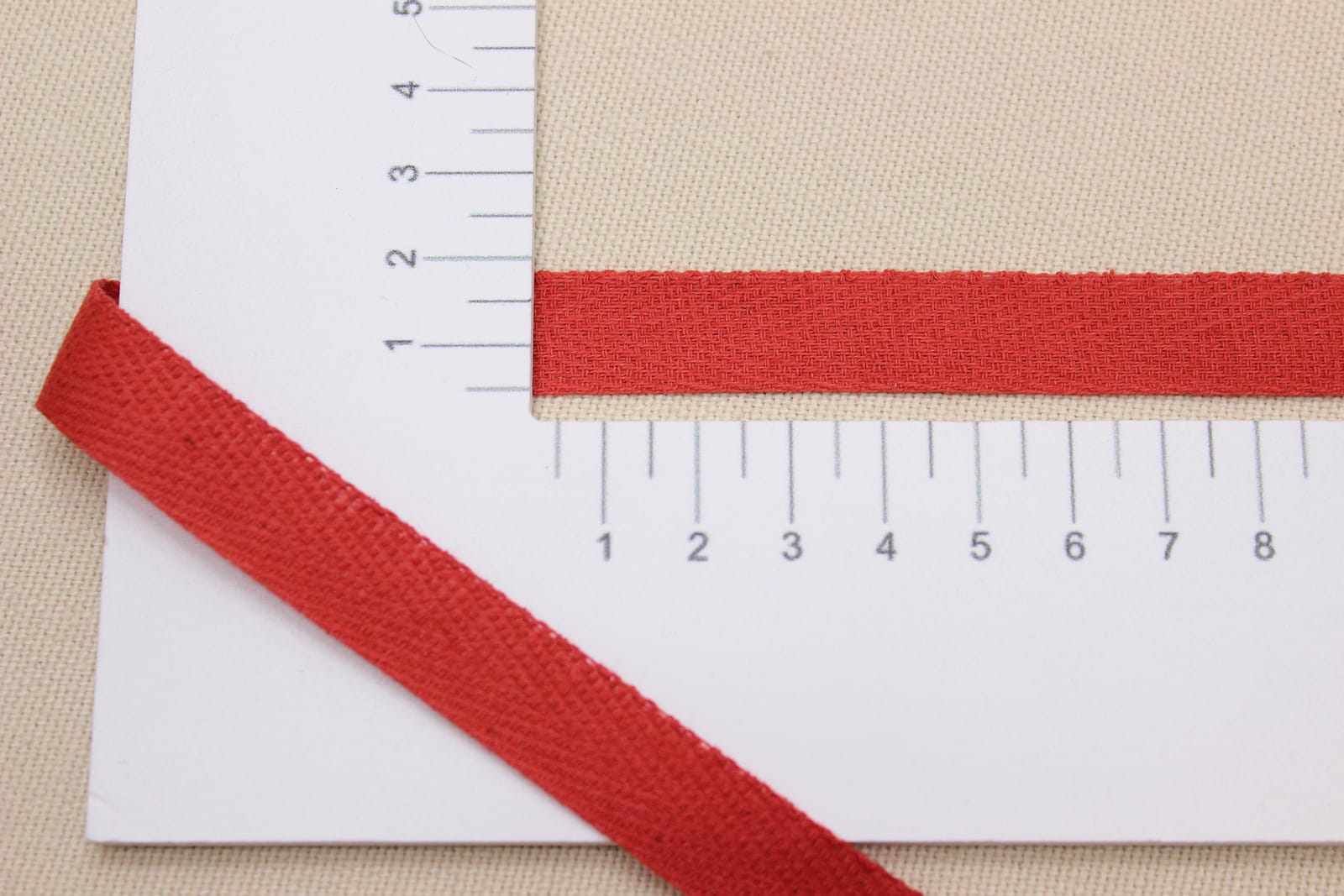Лента киперная цв.винтажно-красный, ш.13мм, хлопок-100%
