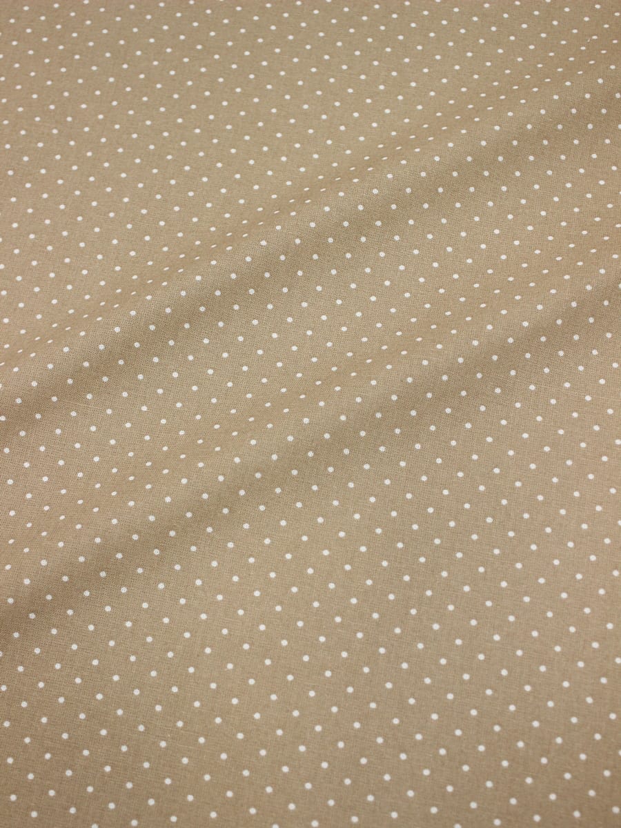 Бязь "Очень мелкий горох на песочном", СОРТ2, ш.1.5м, хлопок-100%, 142гр/м.кв