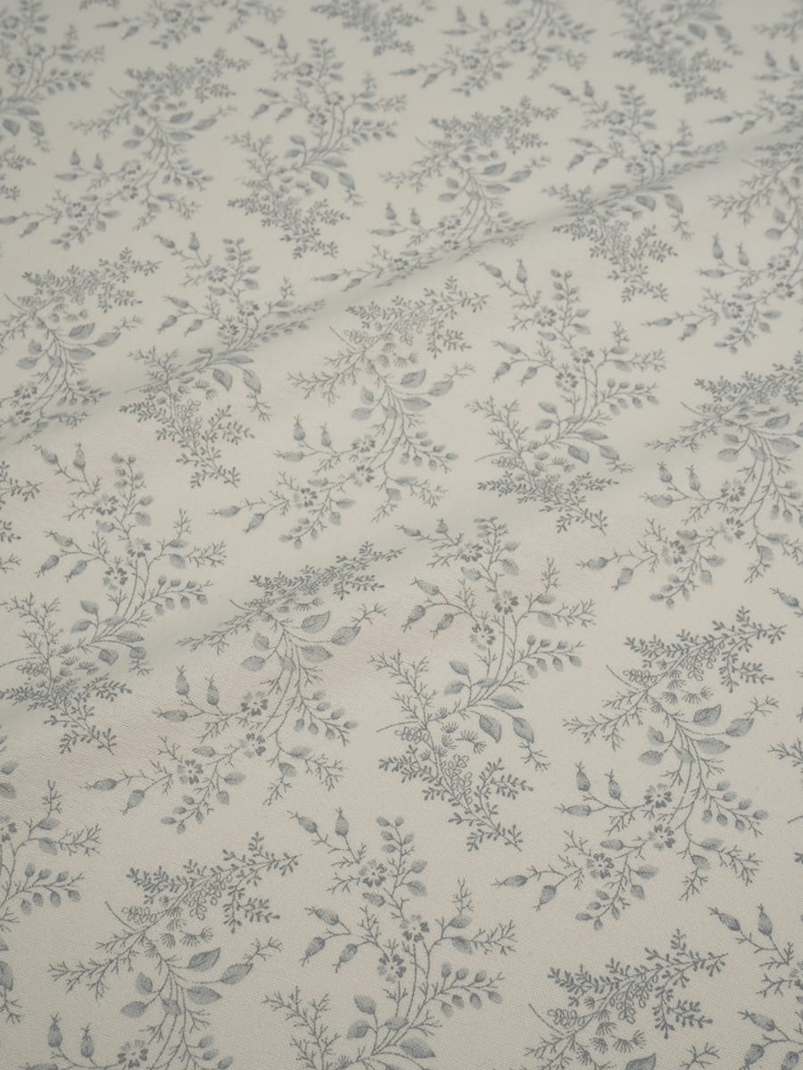 Мерный лоскут (ткань в отрезах) - Теплый хлопок "Осенние травы" цв.кремовый, ш.1.5м, хлопок-100%