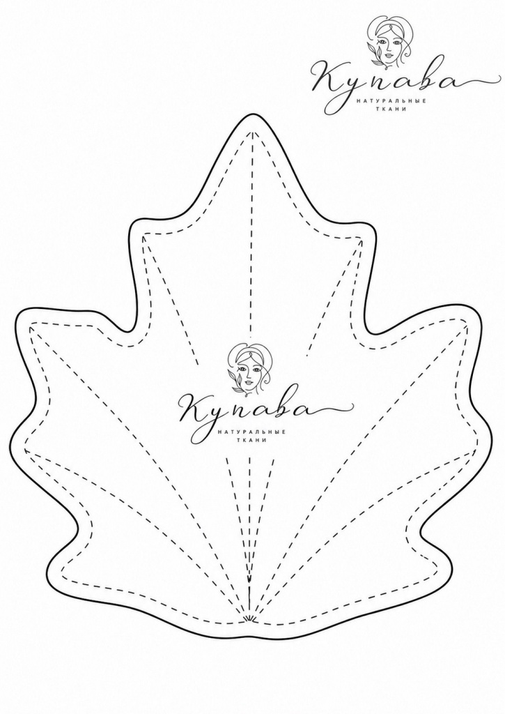 выкройка для прихватки листик 3