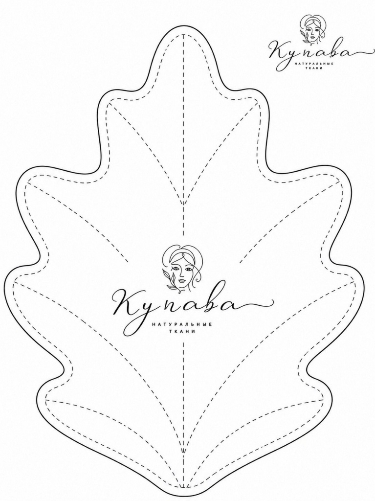 выкройка для прихватки листик 2