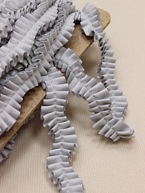 Тесьма плиссе "Волна" цв.светло-серый-2, ш.20мм, п/э-100%