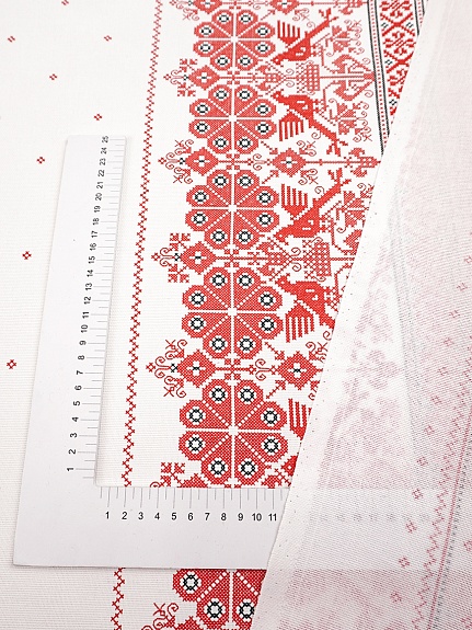 Рогожка "Вышивка - птицы", ш.1.5м, хлопок-100%, 165гр/м.кв