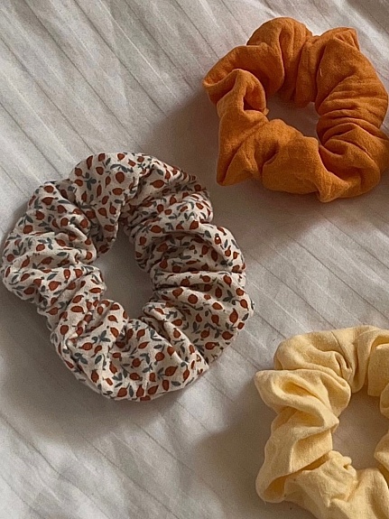 Резинки для волос из перкали, теплого и вареного хлопка