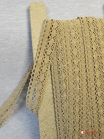 Кружево цв.песочный, ш.25мм, хлопок-90%, п/э-10%