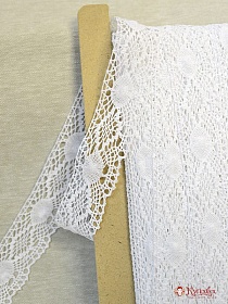 Кружево цв.белый, ш.45мм, хлопок-90%, п/э-10%, рис.154/1