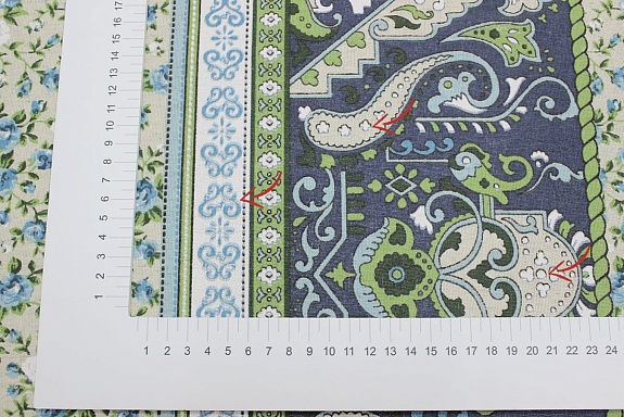 Полулен "Шанита" цв.синий,  ш.1.5м, лен-30%, хлопок-70%, 145гр/м.кв