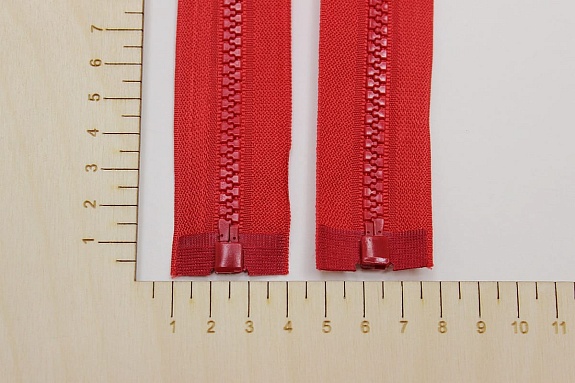 Молния тракторная №5 цв.красный-2,   35см