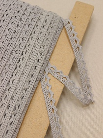 Кружево цв.темно-бежевый-2, ш.12мм, хлопок-90%, п/э-10%