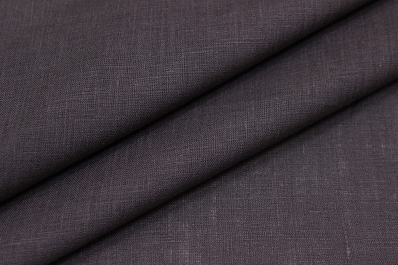Лен сорочечный цв.Темный кофейно-серый с лиловым оттенком, ш.1.5м, лен-100%, 125гр/м.кв