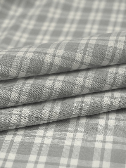 Вареный (стираный) хлопок "Клетка" цв.светло-серый, ш.2.5м, хл-100%, 110гр/кв.м