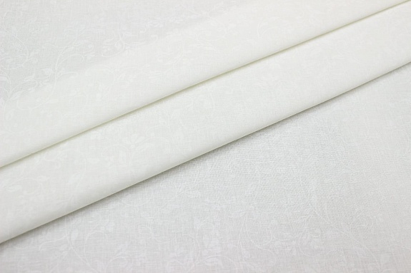 Перкаль "Лесные морозные узоры на белом", ш.2.2м,  хлопок-100%, 110гр/м.кв