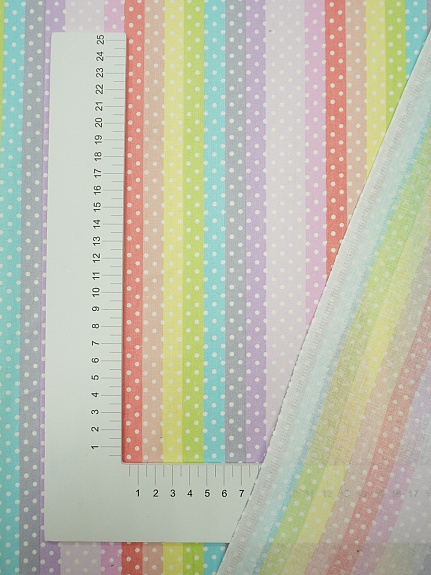 Поплин "Пшено на цветной полоске", СОРТ2, ш.1.5м, хлопок-100%, 100гр/м.кв