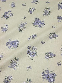 Сатин "Анита (фиолетовые цветочки)", ш.2.35м, хлопок-100%, 110гр/м.кв