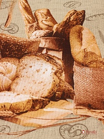 Вафельное полотно (холст) "Хлебное изобилие", ш.0.5м, хлопок-100%, 165гр/м.кв