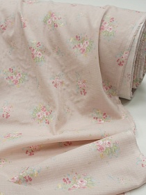 Муслин Премиум двухслойный гладкий "Объятия цветов", ш.2.5м, хлопок-100%, 125гр/м.кв