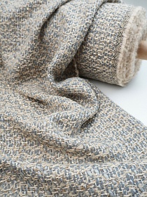 Шерсть пальтово-костюмная "Букле с пайетками", ш.1.45м, шерсть-20%, п/э-30%, акрил-50%, 340г/м.кв