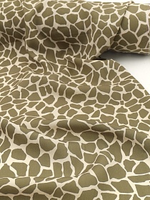 Штапель "Жираф" цв.хаки, ш.1.45м, вискоза-100%, 95гр/м.кв