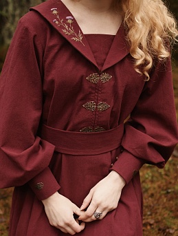 Платье из Хлопка крэш цв.Вишневый