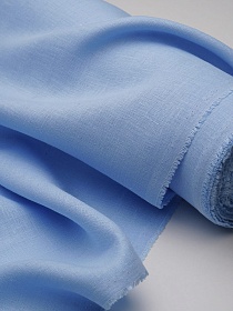Мерный лоскут (ткань в отрезах) - Лен костюмный цв.Небесно- голубой, ш.1.5м, лен-100%, 190гр/м.кв