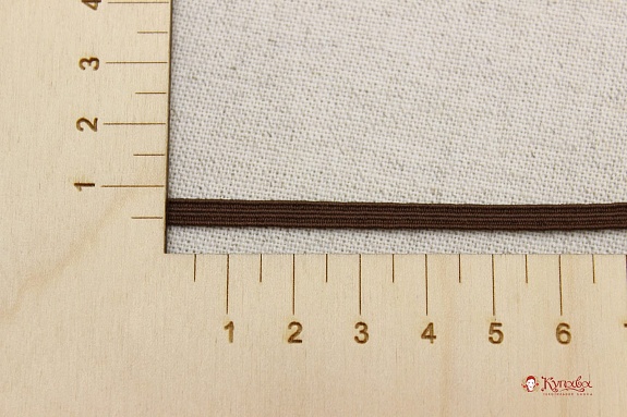Резинка бельевая цв.Темно-коричневый, ш.4мм, 10м