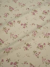 Теплый хлопок "Розовый винтаж" цв.св.телесно-бежевый, ш.1.45м, хлопок-100%, 160гр/м.кв