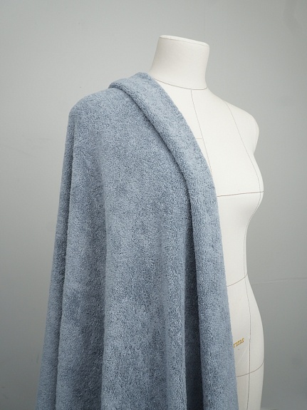 Махровая ткань Люкс цв.Серый, ш.1.55м, хлопок-100%, 550гр/м.кв