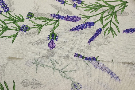 Полулен "Душа Прованса" (на суровом), ш.2.2м, лен-30%, хлопок-70%, 150гр/м.кв