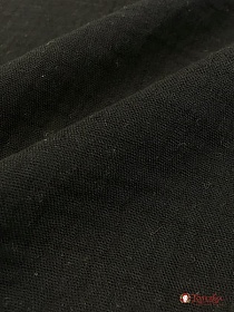 Муслин двухслойный с эффектом жатости цв.Черный, ш.1.38м, хлопок-100%, 110гр/м.кв