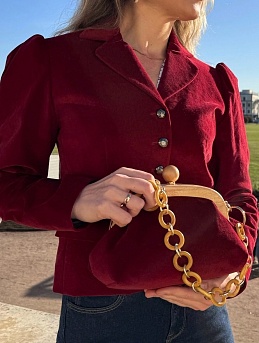 Утонченные жакет и клатч из бархата