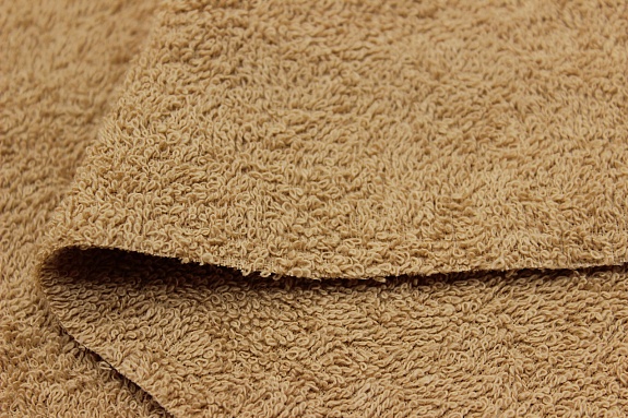 Махровая ткань цв.Темно-песочный, ш.1.5м, хлопок-100%, 350гр/м.кв 