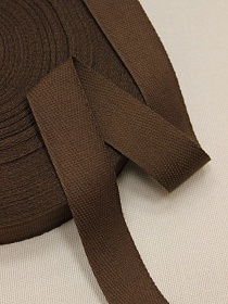 Лента киперная цв.коричневый, ш.26мм, хлопок-100%