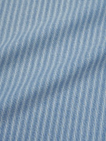 Пестрядь "Тройная белая полоска" цв.джинсово-синий меланж, ш.1.45м, хлопок-100%, 115гр/м.кв